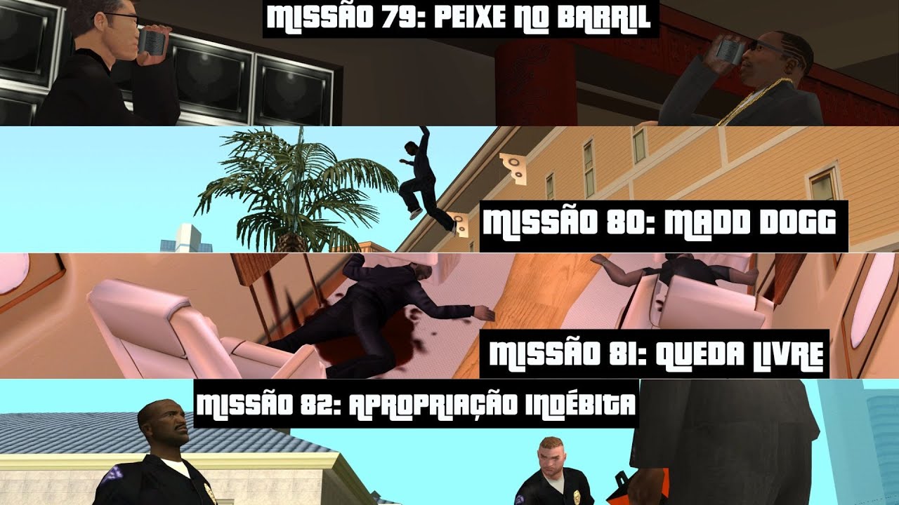 GTA SA - E A M. #33 - PEIXE NO BARRIL(79), MADD DOGG(80), QUEDA LIVRE(81) E APROPRIAÇÃO INDÉBITA(82)