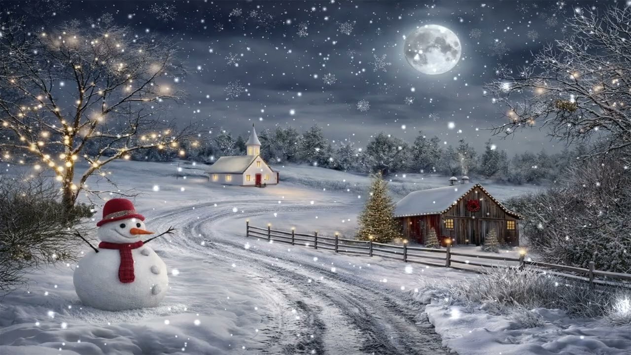 Relaxing ambiance on a winter night ❄  Soothing piano music
