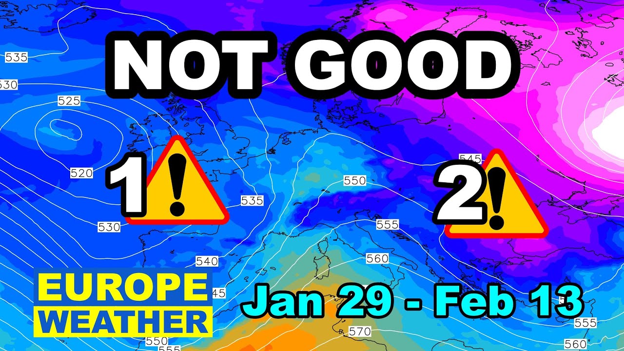 What to Expect in the Next 15 Days in Europe -Which Parts Will See Snow? GFS maps (Jan 29 - Feb 13)