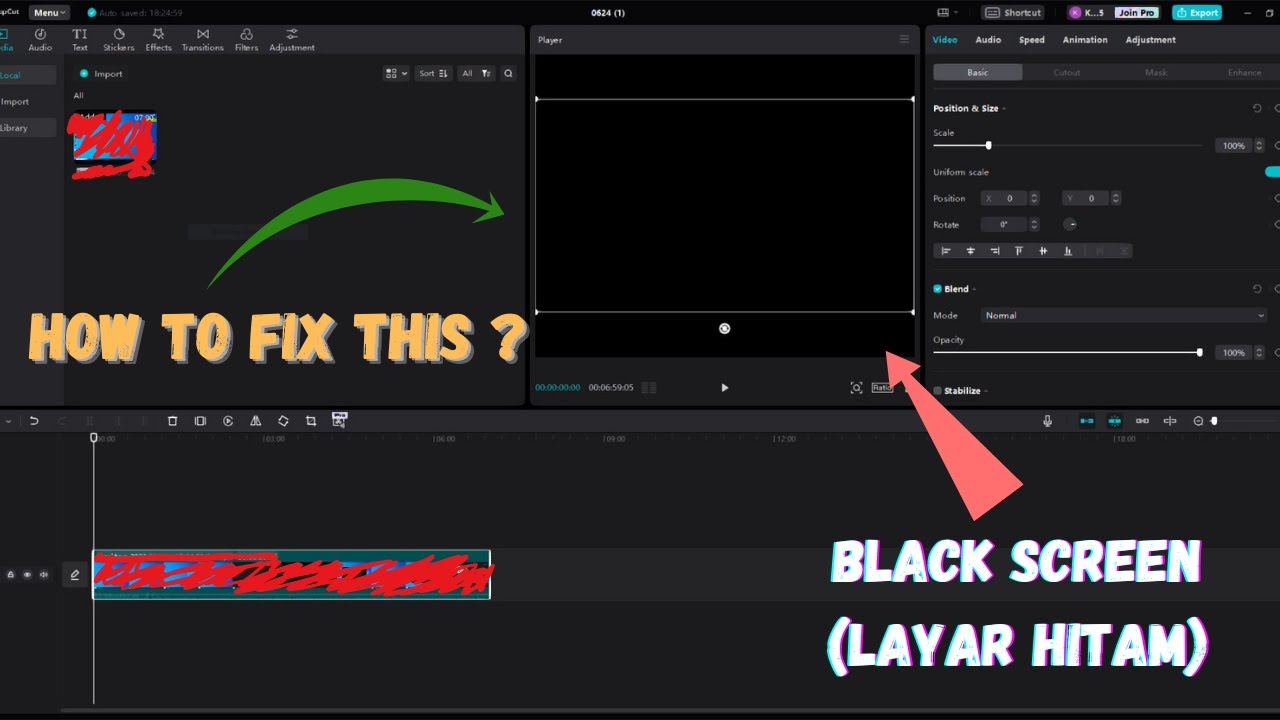 CARA MENGATASI PERMASALAHAN LAYAR HITAM (BLACKSCREEN) DI CAPCUT || TUTORIAL