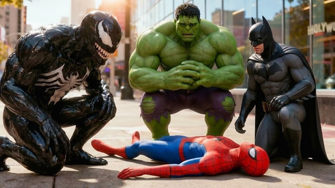 Hulk Goes Rage! 1 vs 4 Gladiator Battle to Save Spider-Man 🏟️👊😢 | Sad Ending 😢