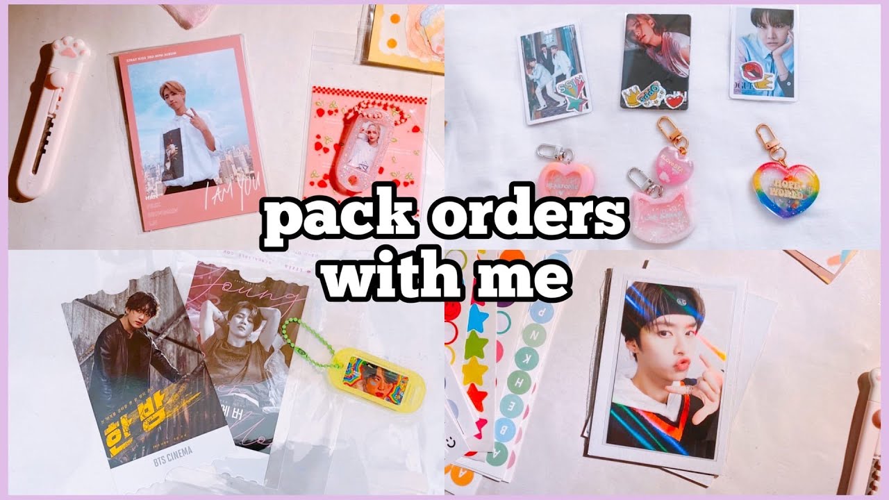 🍀как упаковывать заказы, фотокарты и другой k-pop мерч | pack orders with me | pt. 3
