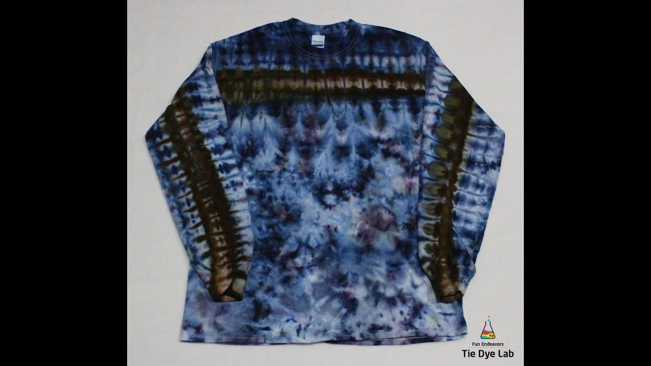 Fan Folded Long Sleeve Tie Dye Shirt [Ice Dyed]