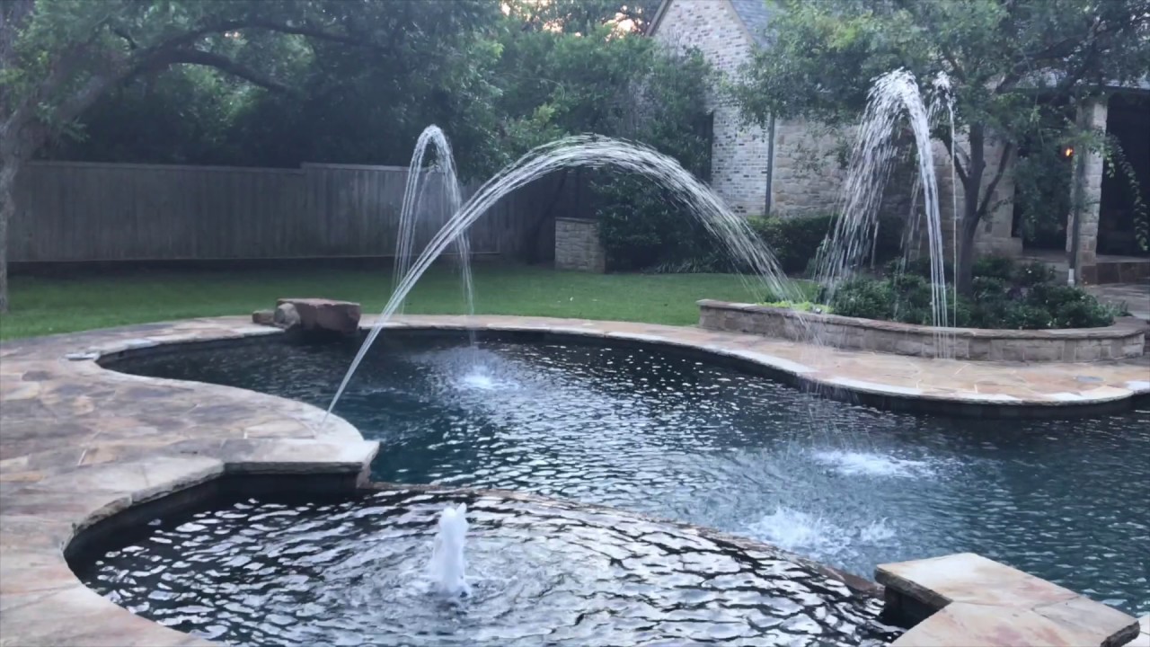 Dallas Rustic Elegant Pool Fly By
