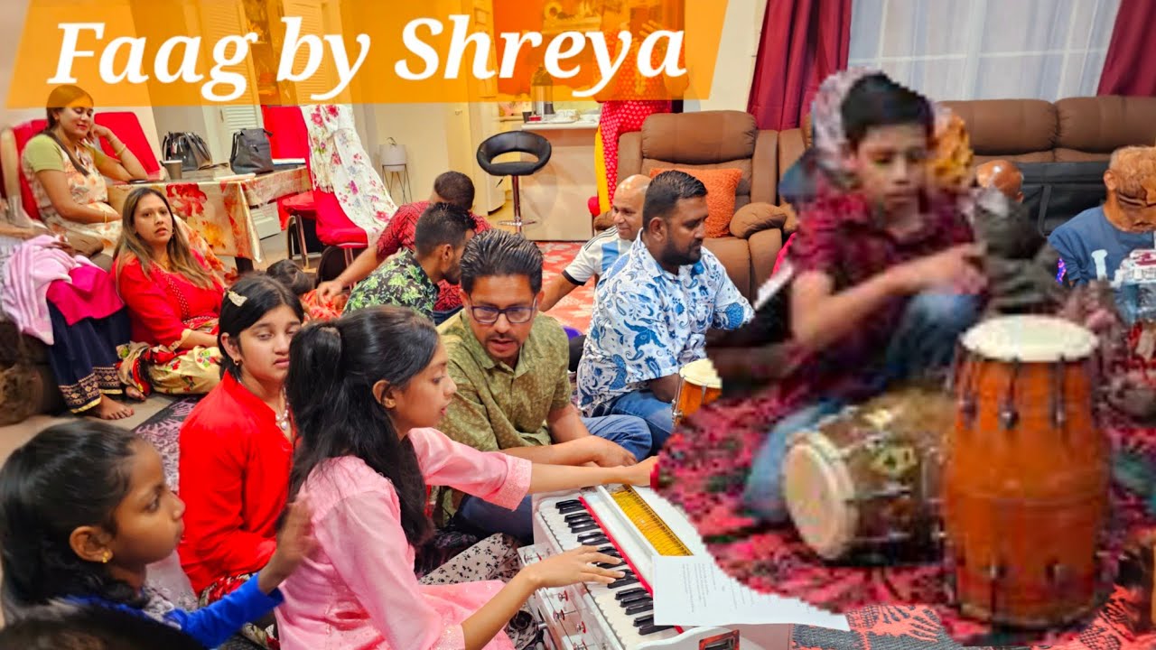 Fiji faag geet by Shreya Deo Dholak by 10yr old Virat Deo 11Feb2025 Krishna Kanha aur Radhika pyaari