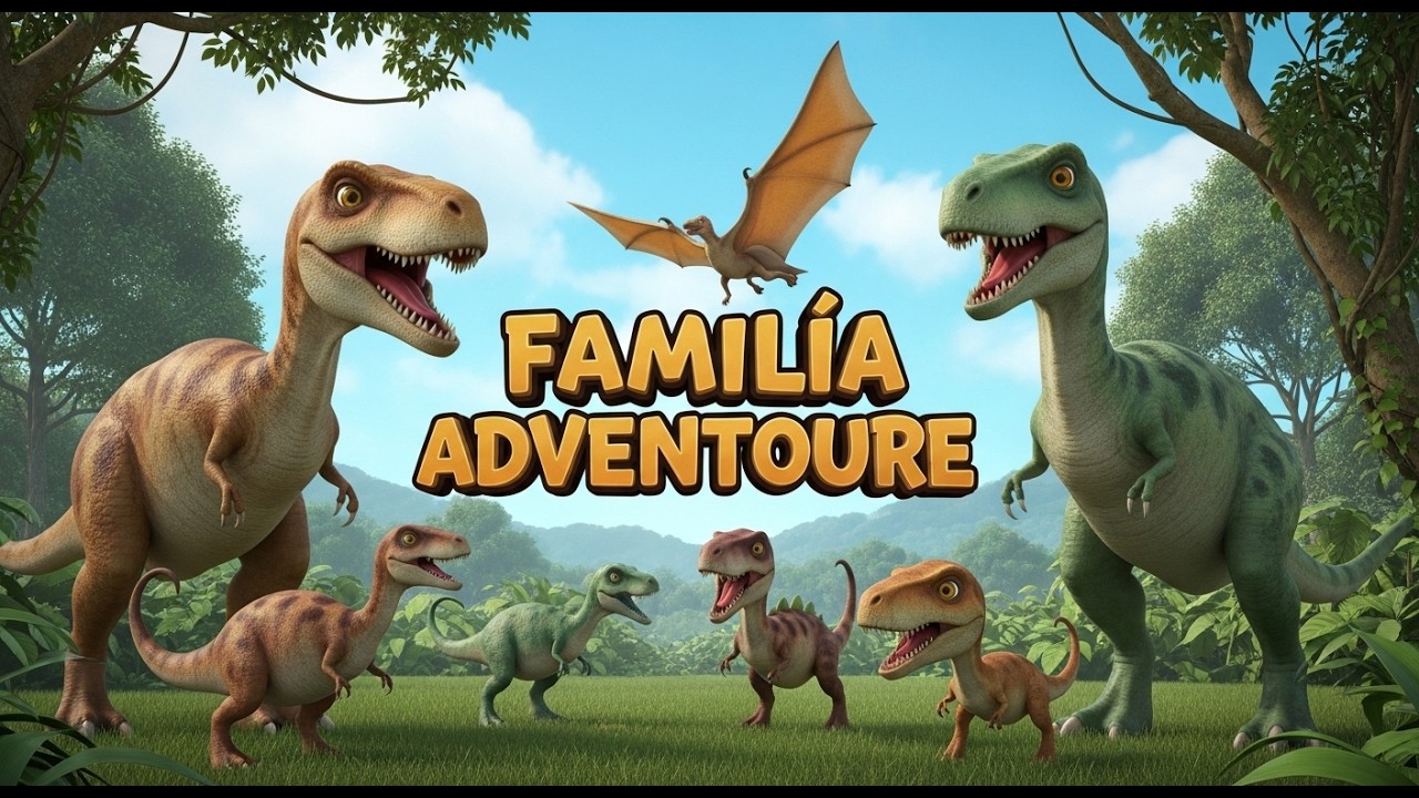 🌟🦖 Aventuras Brillantes de la Familia Dino 🦕💖 | Canción Infantil Alegre y Divertida 🎶✨