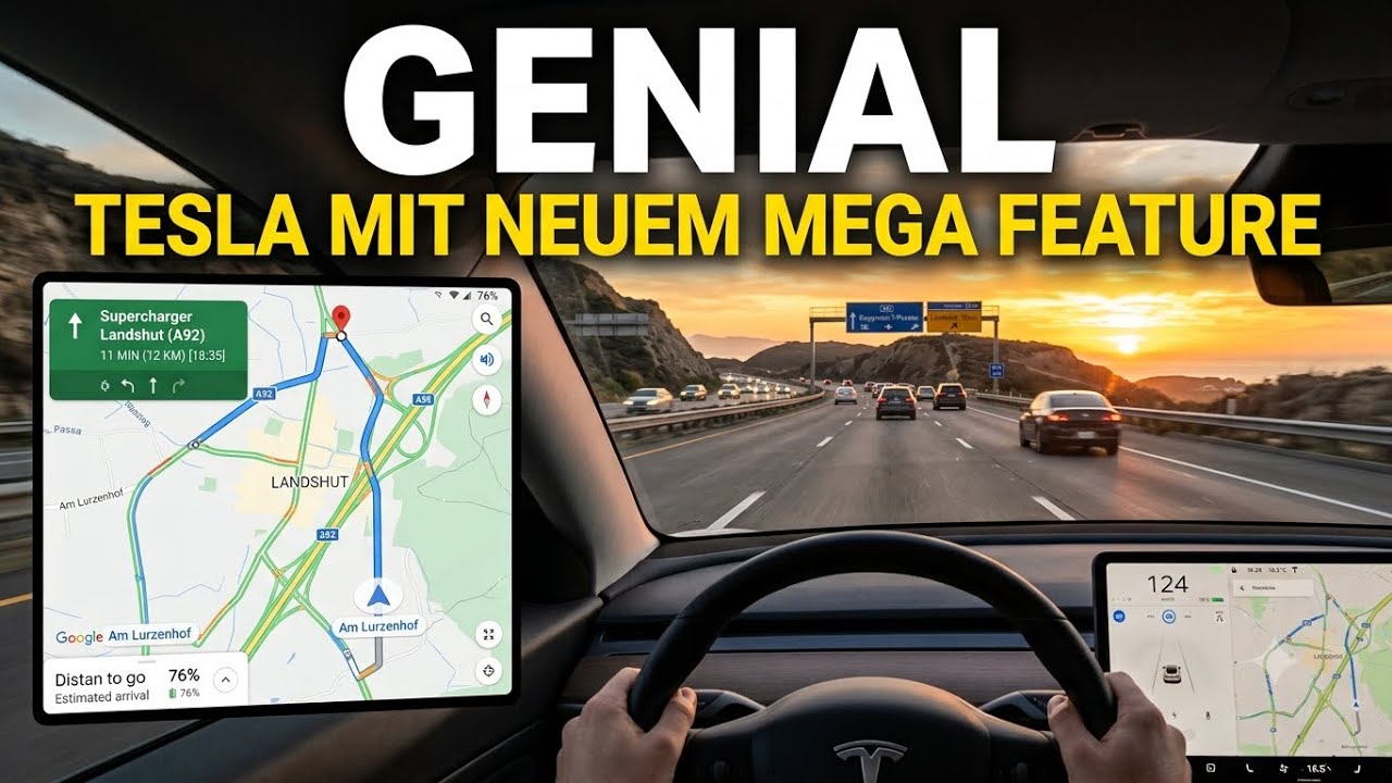 Genial! Tesla mit neuem mega Feature f&uuml;r Google Maps! 