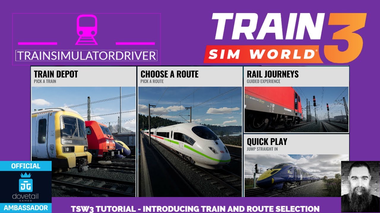 TSW3 Tutorial   To The Trains aka How to Choose Train, Route, Timetable, Scenario etc
