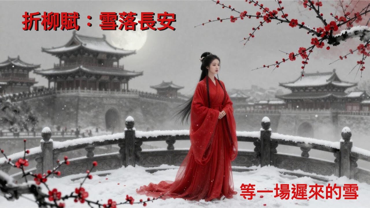 《折柳賦：雪落長安》：墨染長安，等一場遲來的雪〡一段跨越戰火與時光，最終只剩寒蟬與殘雪的執著等待〡故人已逝、繁華落幕 #中國風  #古風歌曲 #淒美 #長安 #原創歌詞 #折柳賦