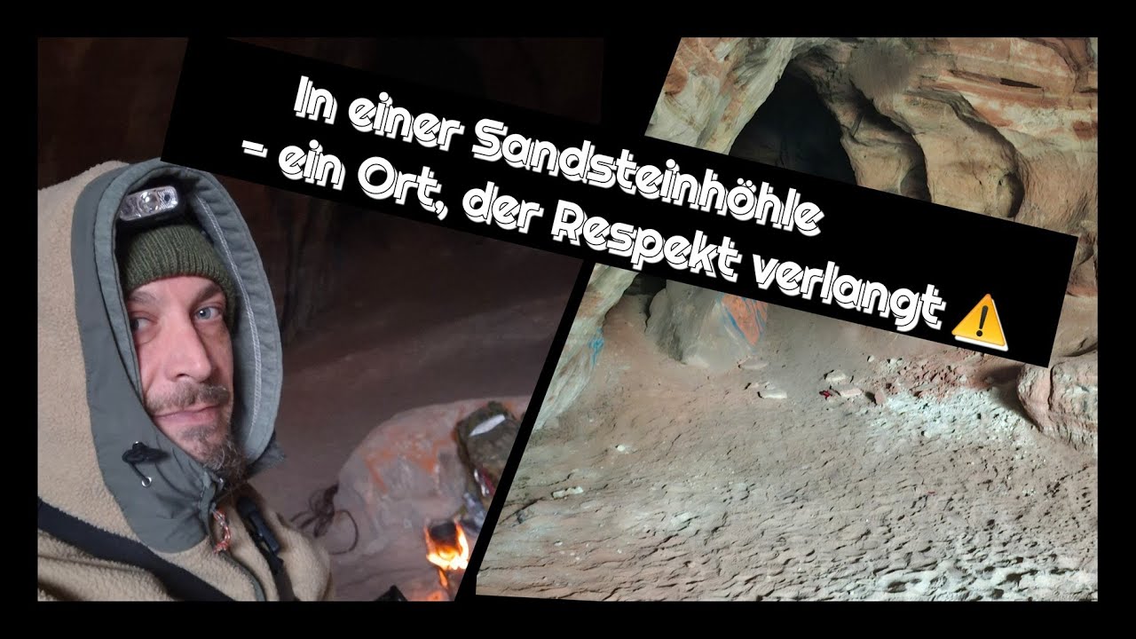 In einer Sandsteinhöhle – ein Ort, der Respekt verlangt⚠️ / LOST PLACE