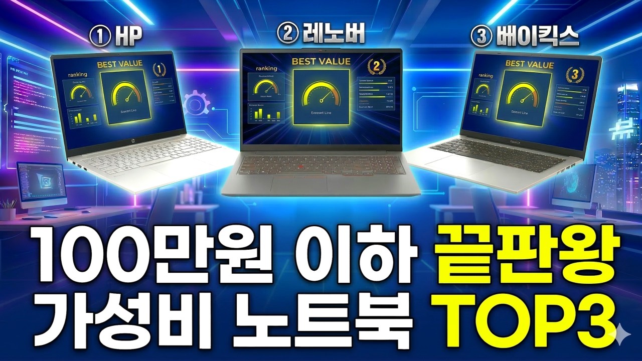 가성비 노트북 추천 BEST3 (100만원 이하) │ 에이수스 비보북15 라이젠7 · 베이직북16 · LG 울트라PC15