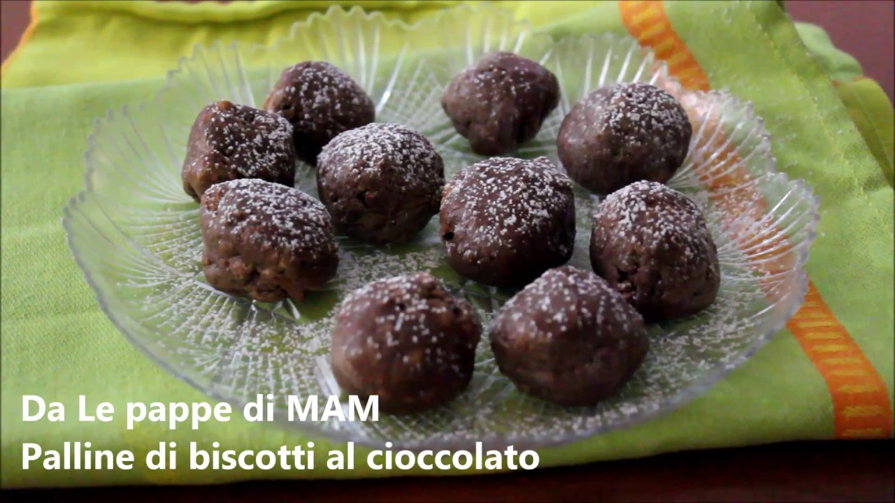 PALLINE DI BISCOTTI AL CIOCCOLATO