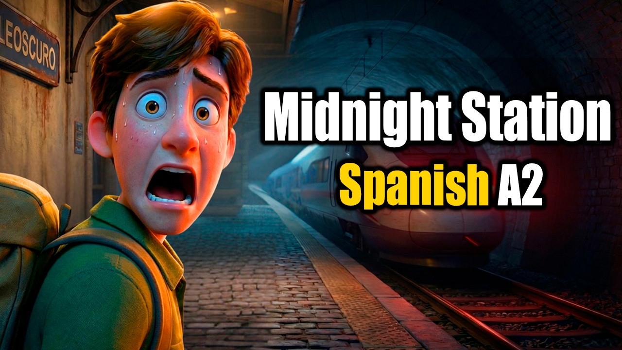Learn Spanish for beginners (A2) by listening  | The Midnight Station 🚂