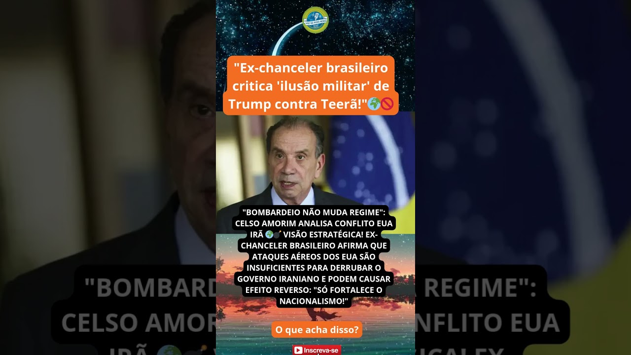 Balan&ccedil;o da Guerra: Celso Amorim analisa falhas na estrat&eacute;gia dos EUA contra o Ir&atilde;.🌍💣