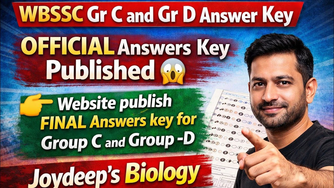 WBSSC Gr C and Gr D Answer Key OFFICIAL Answers Key Published Website publish FINAL Answers 2026