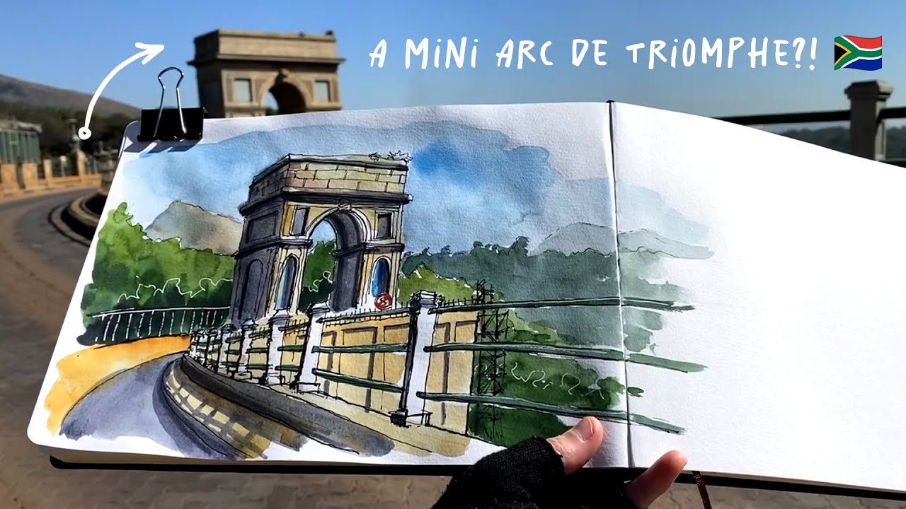 Sketching an Unexpected Landmark in South Africa 🇿🇦 | Travel Sketch Vlog