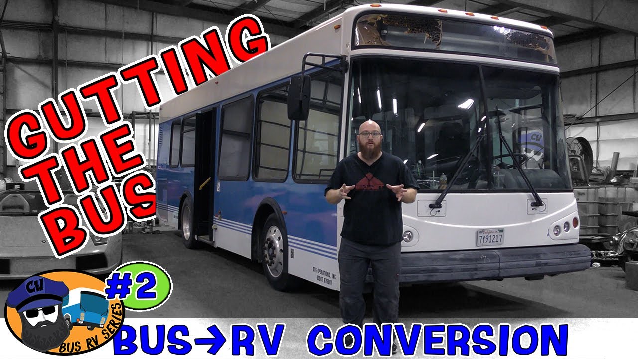 Bus #2: Gutting the bus! CAR WIZARD & Missus clear out the transit bus. What a change!
