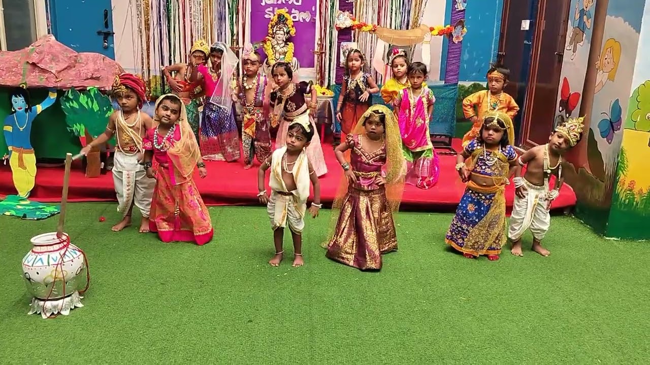 Janmashtami celebration @SSCTBRIGHTKIDZPreschool Dance by Nursery and Playgroup