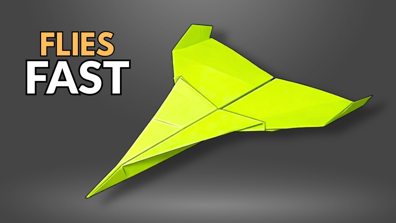 How to Make a Super Fast Paper Airplane - Best Paper Plane For Distance