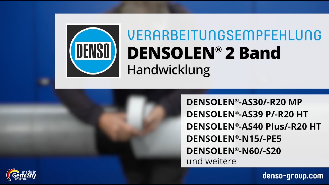 Verarbeitungsempfehlung DENSOLEN® 2 Band | Handwicklung | AS30/-R20 MP, AS39 P/-R20 HT, etc.