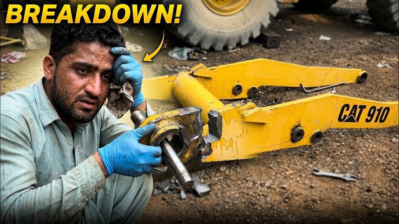 Restoration BROKEN Eye & Repair CRACKED caterpillar Loader Boom Line boring | Machining, Welding,