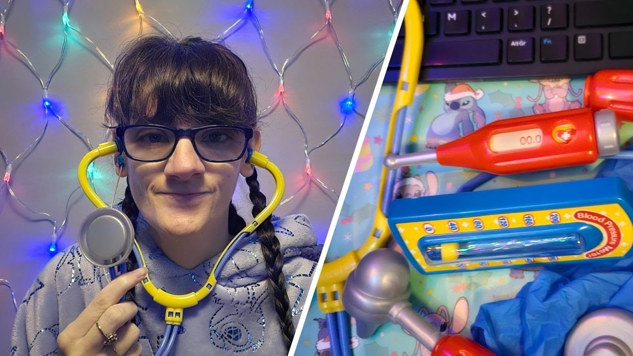 Doctor check up ASMR (with a little red throat)