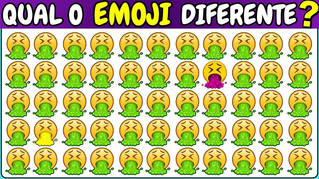 🕵️‍♀️👀ACHE O EMOJI DIFERENTE Edição Só Para Gênios 🧠SÓ 5% ACERTA TODOS JOGOS