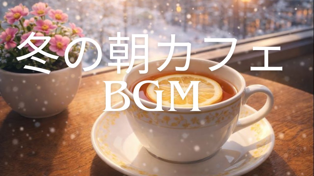 【BGM】雪景色とレモンティーで始まる穏やかな朝｜Calming Lofi Cafe#レモンティー#カフェ#calmingloficafe #lofimusic #癒し