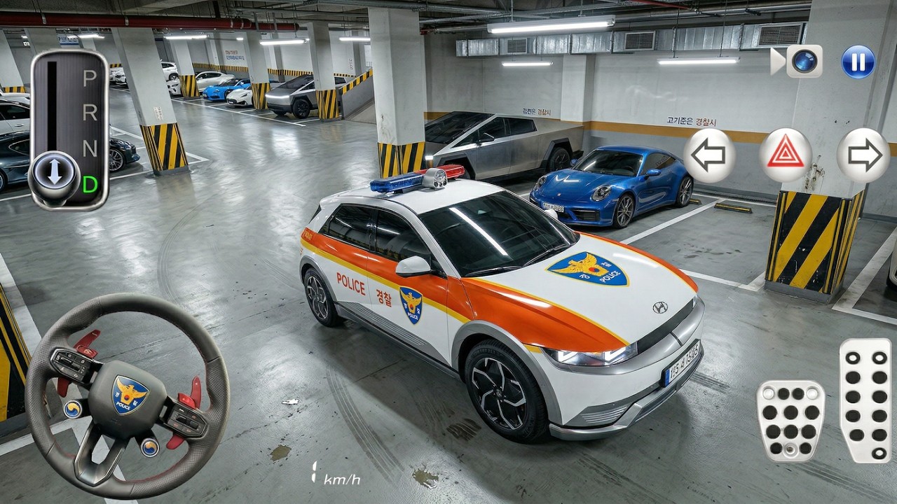 Hyundai Ioniq 5 Korean Police Car Orange | 3D Driving Class
