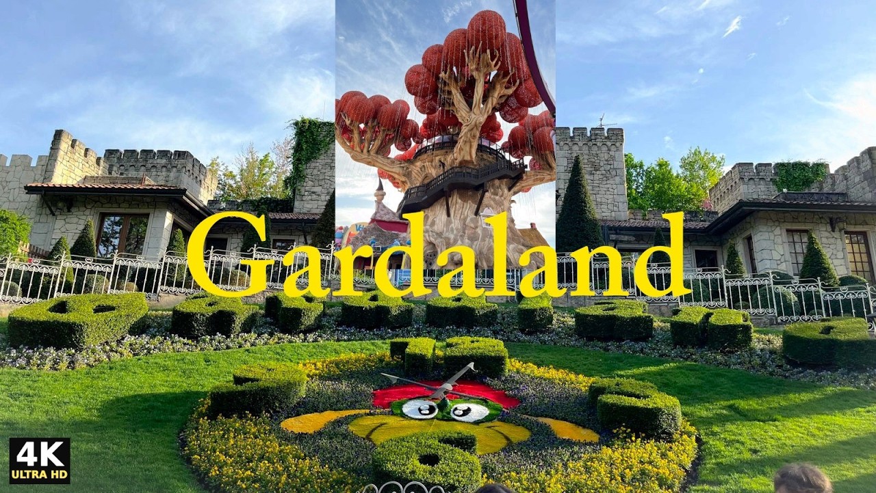 4K Exciting Gardaland Walking Tour  #pepapig #Jumanji #oblivion #italy #walkingtour