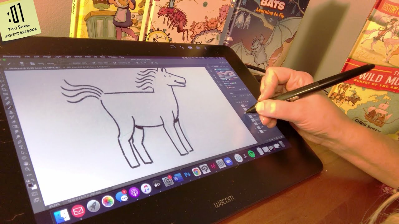 First Second's #SketchSchool with Falynn Koch for History Comics: The Wild Mustang!