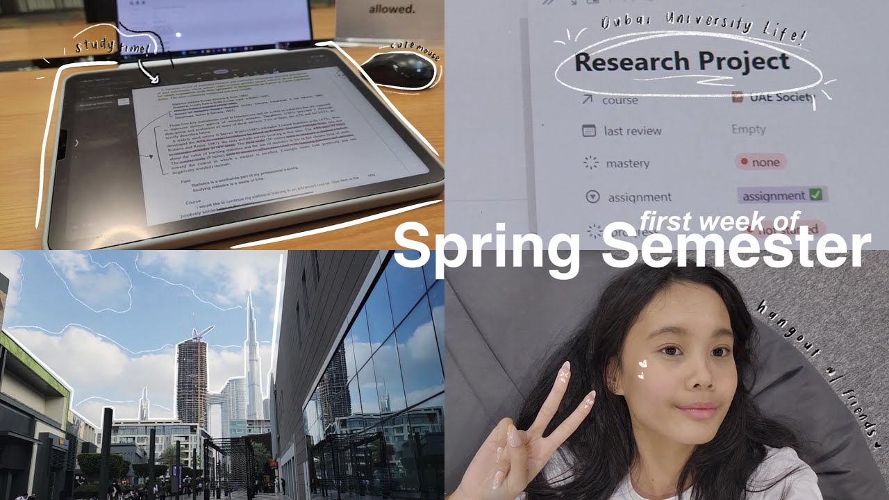 1st Week of Spring Semester || Dubai University Vlog