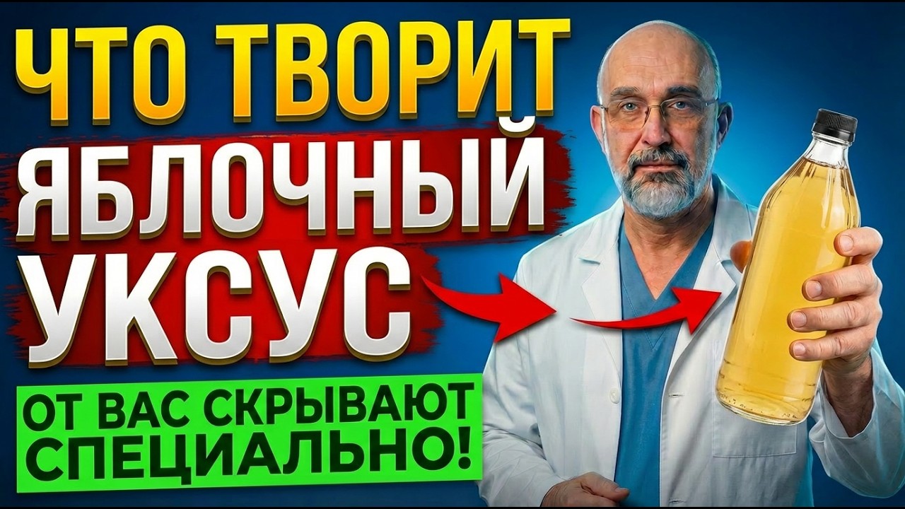 Яблочный уксус СЖИГАЕТ висцеральный жир и ПЕРЕЗАПУСКАЕТ печень &mdash; но нужно знать эти ТРИ правила