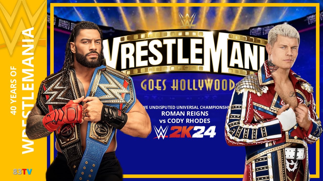 WRESTLEMANIA 39 - ROMAN REIGNS Vs CODY RHODES - WWE 2K24