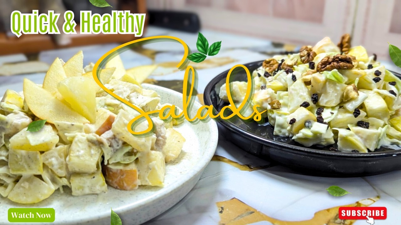 Variety of Salads | Apple Cabbage Salad | Chicken Pineapple salad | Authentic Recipe