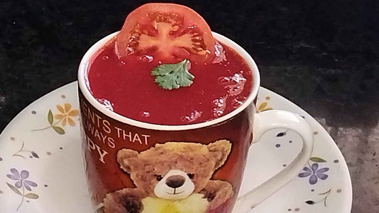 बिना घी बटर, चीनी और कॉर्न फलार का सर्दियों में बनाऐं हेल्दी सूप। Healthy Tomato Soup Recipe. 