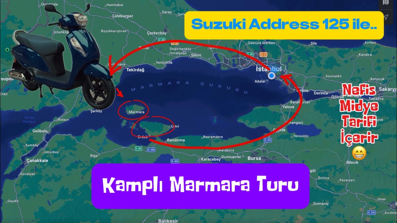 125cc Scooter ile Kamplı Marmara Bölgesi Turu - Suzuki Address 125