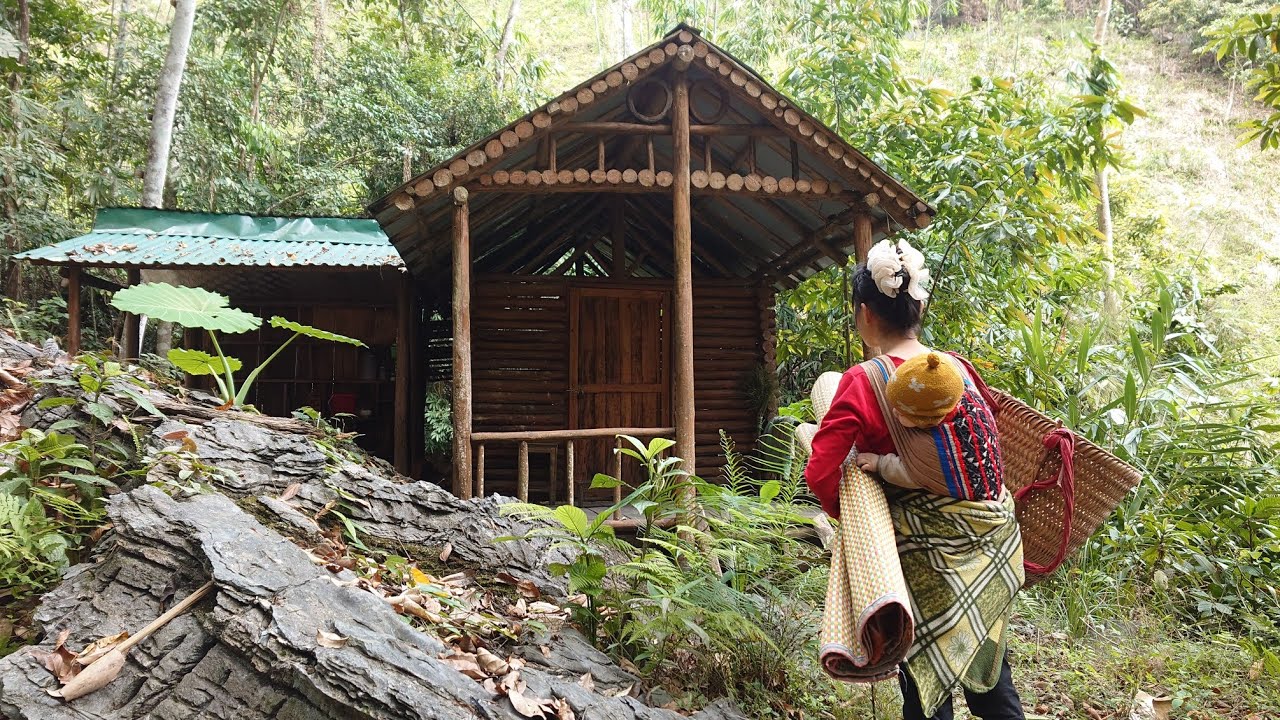 How did the life of a single mother change when she found refuge in an abandoned house in the woods?