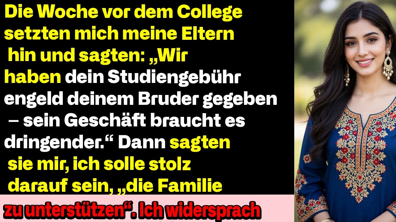 Eine Woche vor dem College: Mein Studiengeld ging an meinen Bruder