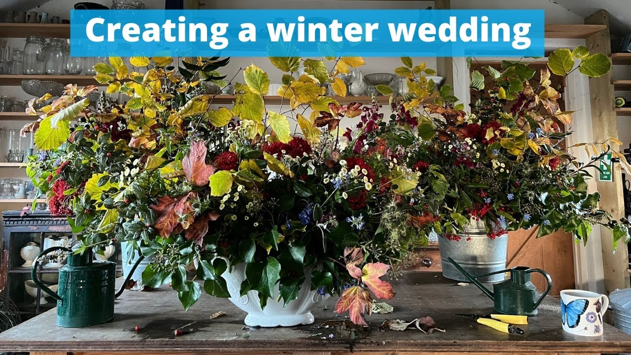 How we create flowers for a winter wedding with all British flowers