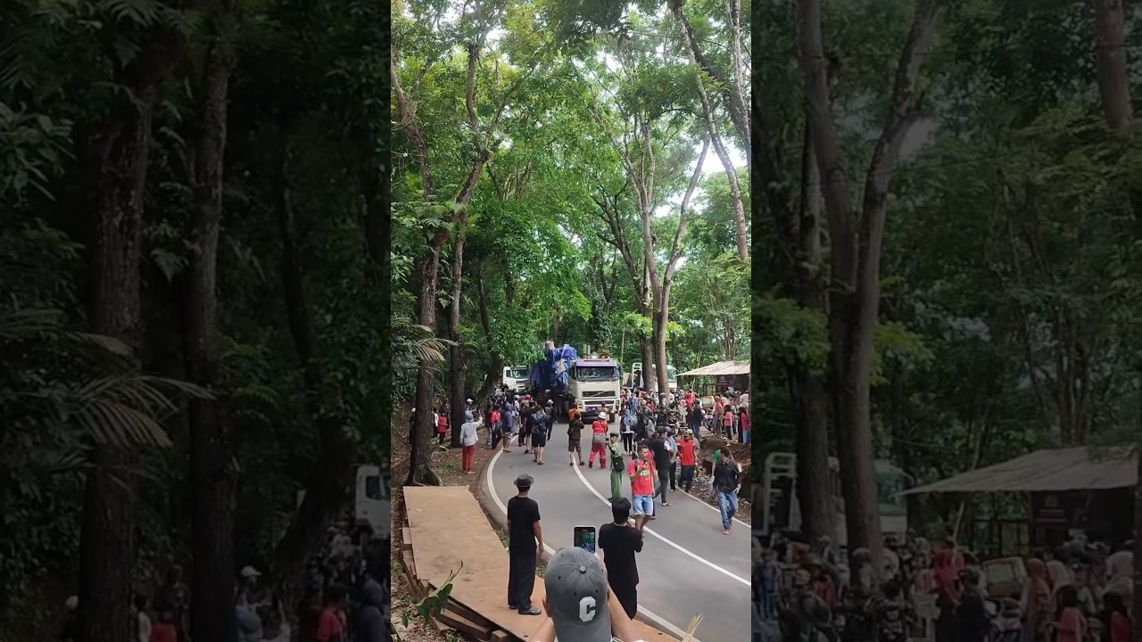 Info terkini mobil muatan travo berat 100 ton melewati tikungannya yg sangat tajam & ramai bnyk orng