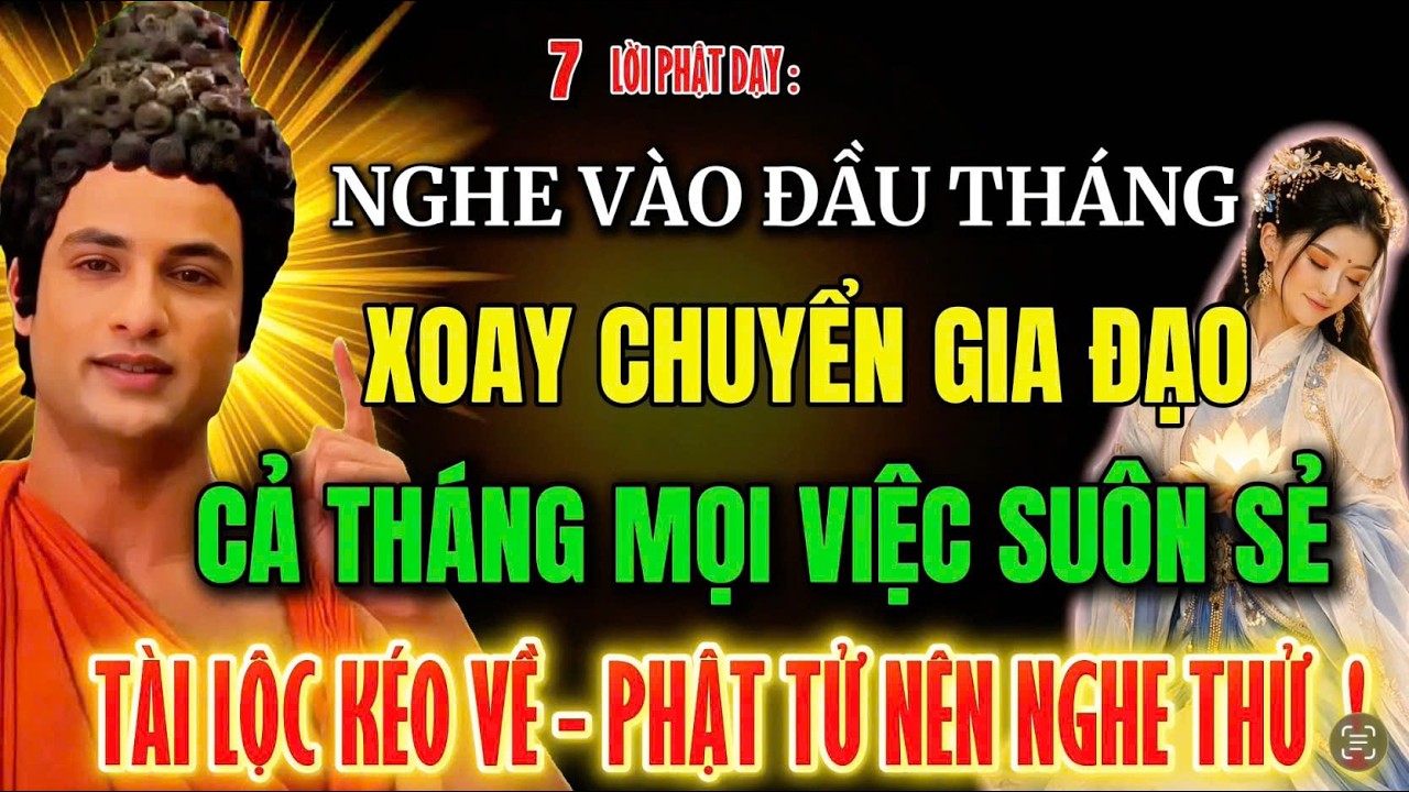 7 LỜI PHẬT DẠY :NGHE ĐẦU THÁNG - XOAY CHUYỂN GIA ĐẠO - CẢ THÁNG MỌI VIỆC SUÔN SẺ TÀI LỘC KÉO VỀ .