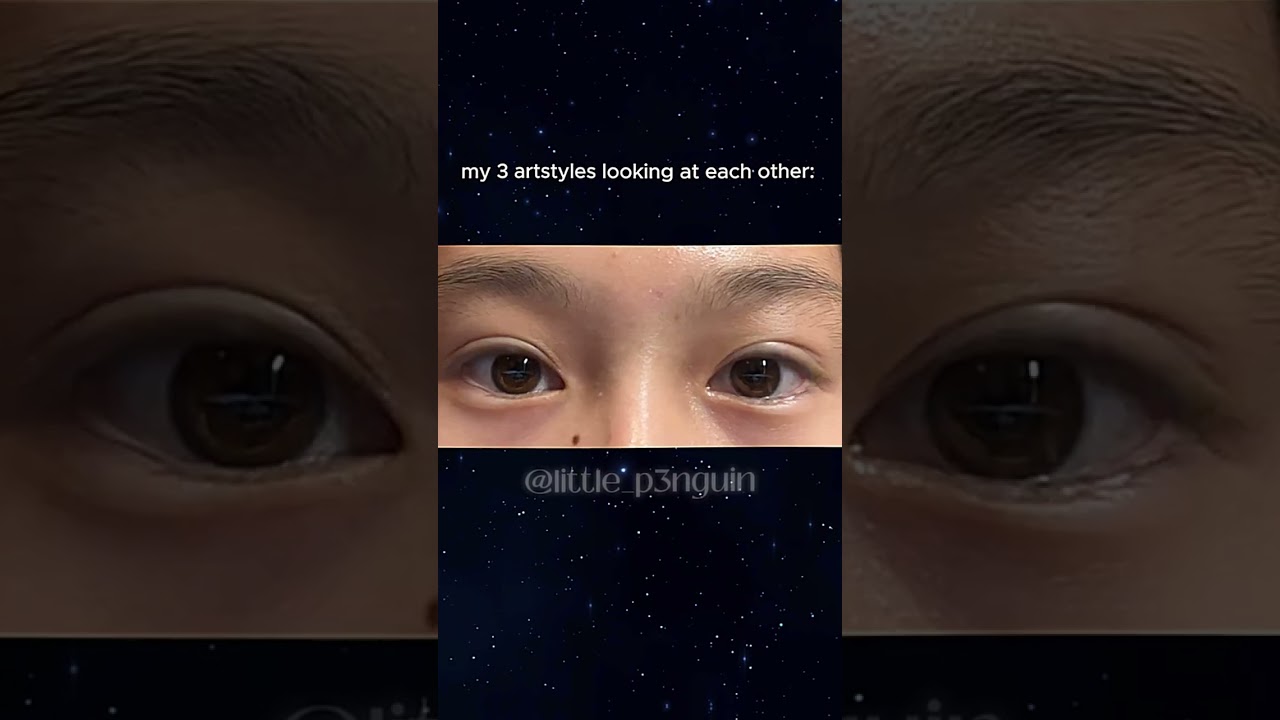 my 3 artstyles looking at each other: || #art #trend #fyp #digitalart #viral #youtubeshorts #shorts