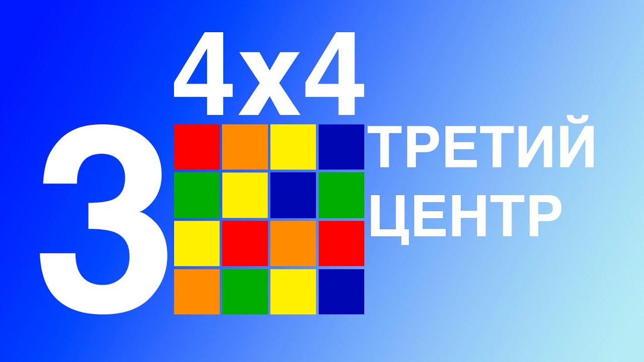 Учимся собирать кубик 4х4. Третий центр.