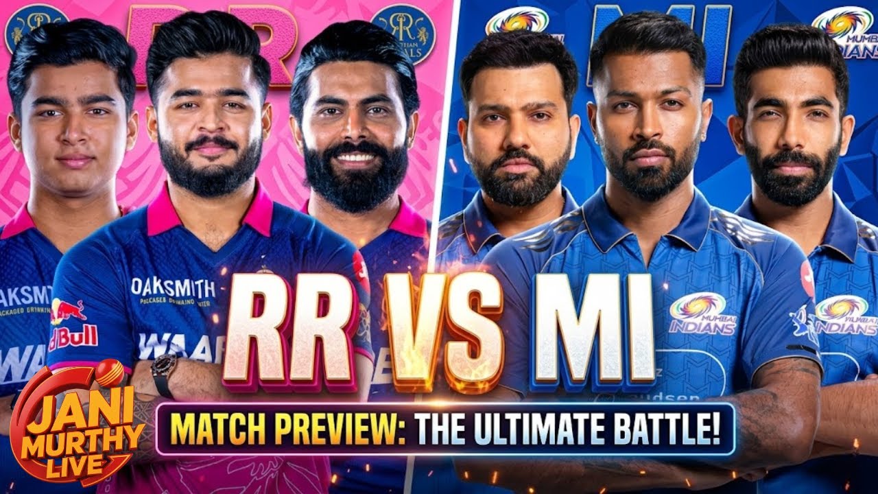 Rajasthan Royals vs Mumbai Indians Match Preview | Tata IPL 2026 | Live with Jani🔴