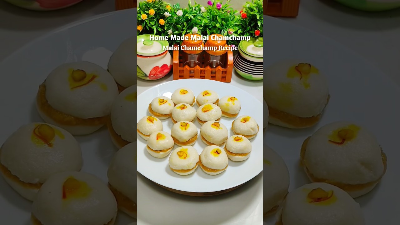 Home Made Malai Chamcham ll  Malai Chamcham Recipe #viralvideo #sortvideo