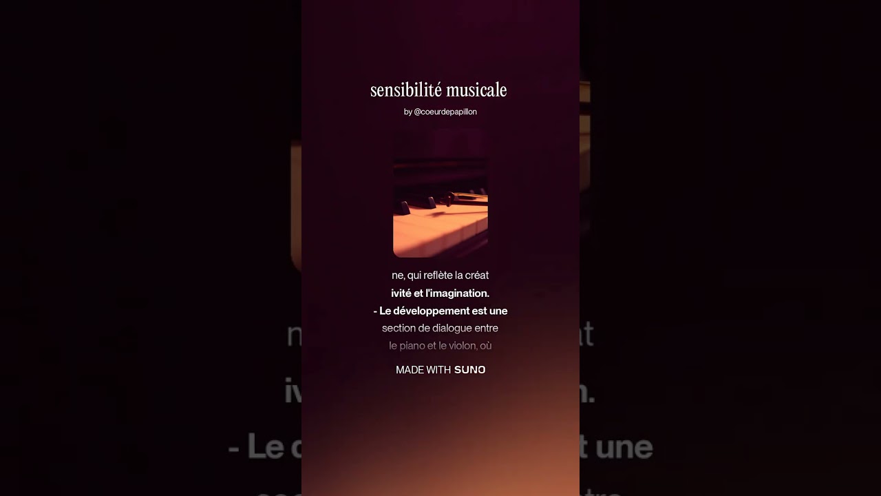 sensibilité musicale 🎼 Une mélodie simple et émouvante
