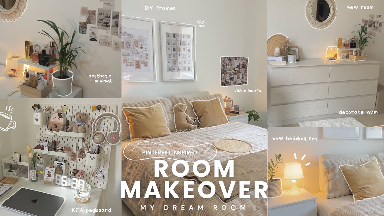 Aesthetic room makover 2025 | desk makeover | huge IKEA haul  | pinterest inspired | room tour