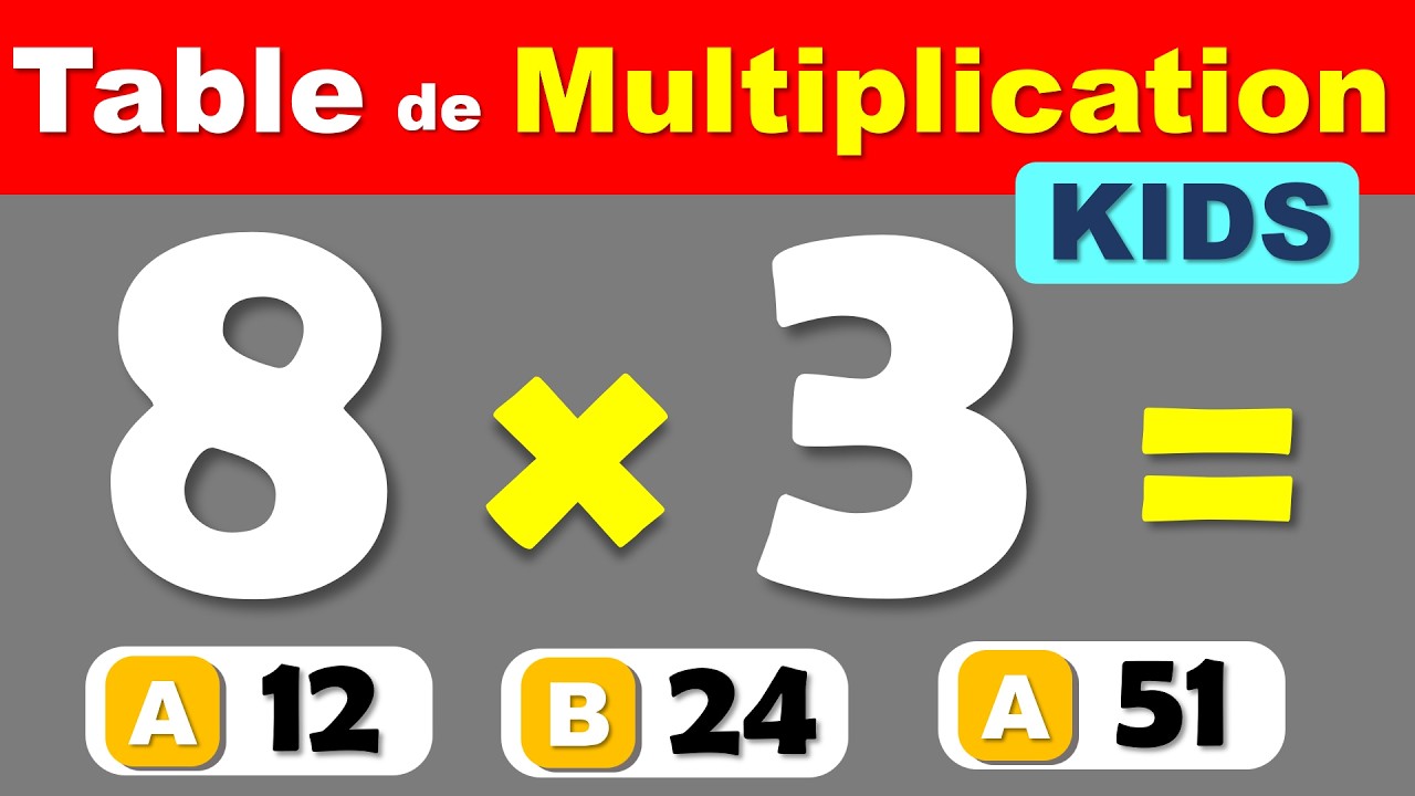 Tables de multiplication ✖️ /🔢Calcul Mental Facile Pour les Enfants / #CalculMental #Maths