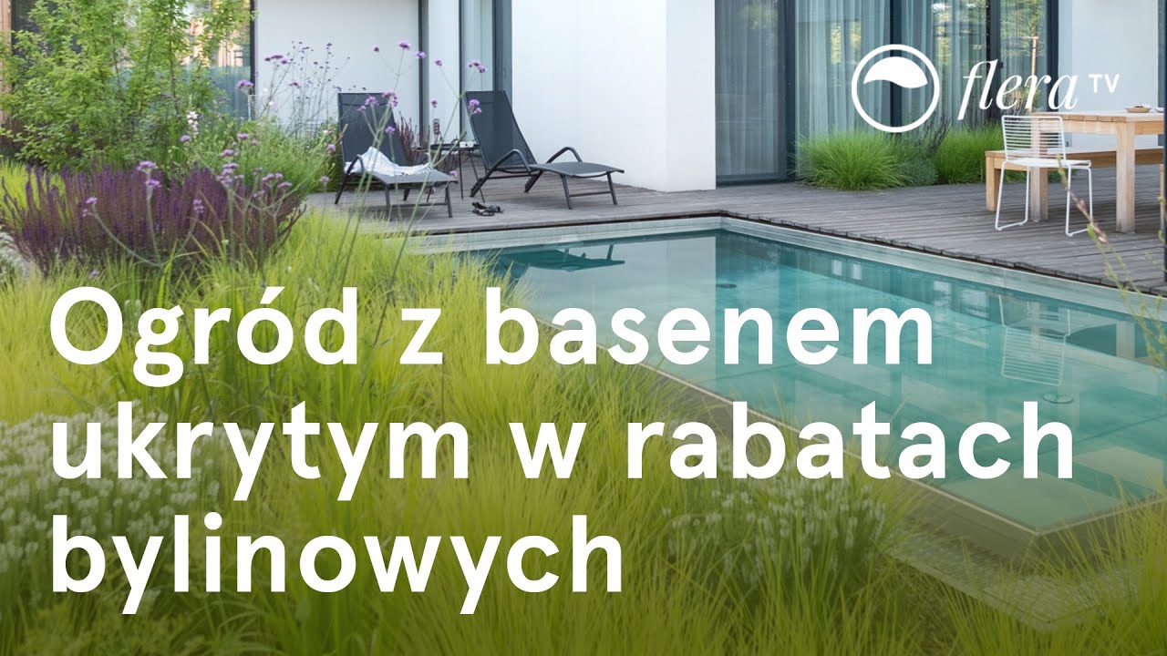 Ogród z basenem ukrytym w rabatach bylinowych | Inspiracje ogrodowe | FLERA TV
